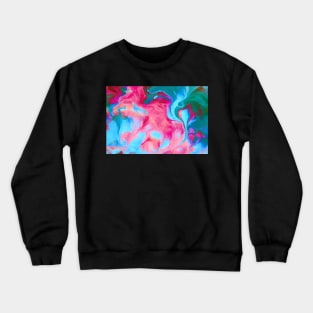 Abstract Pink & Blue Swirl Crewneck Sweatshirt